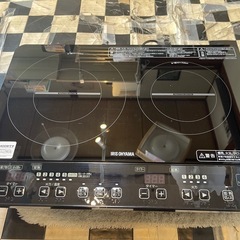 【リサイクルサービス八光】2018年製　アイリスオーヤマ　IHクッキングヒーター ブラック IHK-W1S-B [2口 /100V]の画像