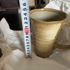 未使用　さなえ窯　ビールジョッキ　美濃焼(茶)の画像