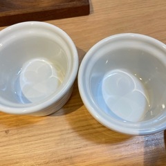 A7075【ルクルーゼ】 ラムカン S 蓋付き ホワイト 2個の画像