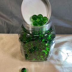 ビー玉　ガラス玉　約１７mm　グリーン緑　約３００個　DIY　工作　自由研究　手作り　学校の画像