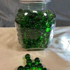 ビー玉　ガラス玉　約１７mm　グリーン緑　約３００個　DIY　工作　自由研究　手作り　学校の画像