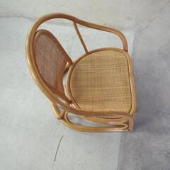 レトロ　座椅子　籐の画像