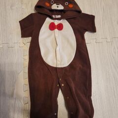 子供服 ベビー キッズ クマ 着ぐるみ 80 ロンパース カバーオール コスチュームの画像
