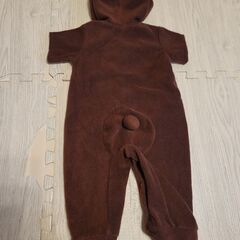 子供服 ベビー キッズ クマ 着ぐるみ 80 ロンパース カバーオール コスチュームの画像