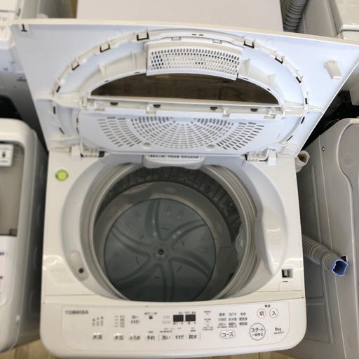 TOSHIBA 6.0kg　全自動洗濯機:2019年製【リサイクルフカツ岡崎倉庫店】250514