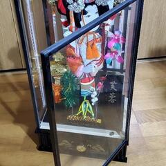 羽子板　飾りケース付き　羽子板　お正月飾り　初節句　レトロ　伝統工芸品