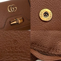 未使用品】GUCCI グッチ ダイアナ バンブー コンパクト