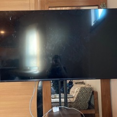 50インチテレビ　ジャンク　テレビ台付きの画像