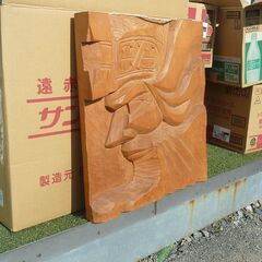 木彫 アイヌ 壁掛の画像