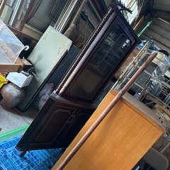 レトロ 回転式　コーナーコレクションキャビネット