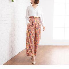夢展望 ウエストタックハイウエストワイドパンツ

