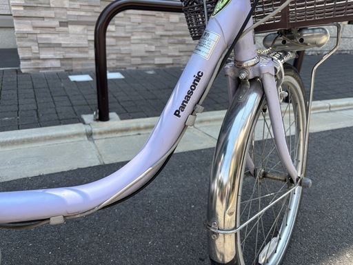 Panasonic 電動アシスト自転車 パープル 引き取り限定です。 (は