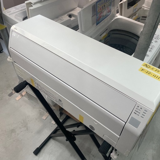 値下げしました‼️取付可【富士通/エアコン2.2k】【6畳用】★2021年製　クリーニング済み/６ヶ月保証付き【管理番号11405】横