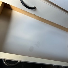 鏡付き収納棚　白　ラックの画像