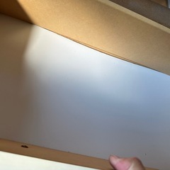 鏡付き収納棚　白　ラックの画像