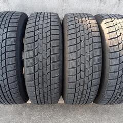 冬15 インチ【富山】プリウス インプレッサ ウィッシュ アリオン プレミオ カルディナ セリカ ビスタ 195/65R15  中古 4本 グッドイヤー 日本製スタッドレスタイヤ人気のガンメタ色 アルミホイール PCD100の画像