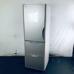ID:rf00161 【自社配送エリア内限定】日立 HITACHI 冷蔵庫 ファミリー 中古 2018年製 3ドア 375L クリスタルシャンパン ファン式 右開き R-S38JVL(XN)  【リユース品：状態B】【送料無料】【設置費用無料】