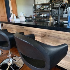 BAR ハイチェア サロンチェアの画像
