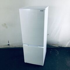 ID:rf00162 シャープ SHARP 冷蔵庫 一人暮らし 中古 2021年製 2ドア 179L ホワイト ファン式 両方開き SJ-D18G-W  【リユース品：状態B】【送料無料】【設置費用無料】