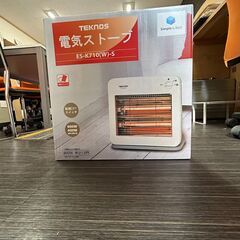 TEKNOS 薄型デザイン 温度2段階切替式 電気ストーブ ES-K710(W)の画像