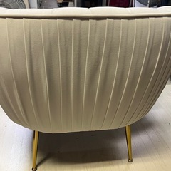 【ベルベットかわいい🤍】ALTROBENEオットマン付1人掛けソファの画像