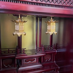 仏壇 キャビネット お供え台 ライト付き　の画像