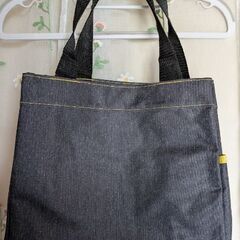 500円　未使用　阪神タイガースファンクラブ　デニム風バッグの画像