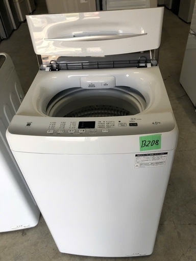 NO B208 ?福岡市内配送設置無料✨?ハイアール 4．5kg全自動洗濯機 e angle select ホワイト JW-U45EA