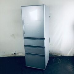 ID:rg220605 【自社配送エリア内限定】アクア AQUA 冷蔵庫 ファミリー 中古 2017年製 4ドア 355L シルバー ファン式 右開き AQR-361F(S)  【リユース品：状態C】【送料無料】【設置費用無料】