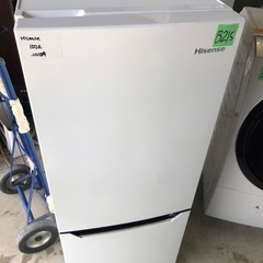 NO B215 🌈福岡市内配送設置無料✨🌈ハイセンス 冷蔵庫 幅48cm 150L パールホワイト HR-D15C 2ドア 右開き 自動霜取り コンパクトの画像