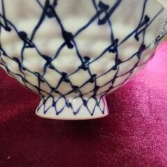 特大飯椀　掛網　染付　波佐見焼　福峰窯　お茶碗の画像