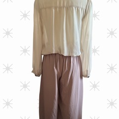 OLスタイル 上下セット  M シースルートップス パンツの画像