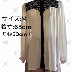OLスタイル 上下セット  M シースルートップス パンツの画像