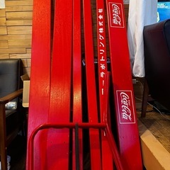 コカコーラ　コカ・コーラ ベンチ 木製 新品 当時物の画像
