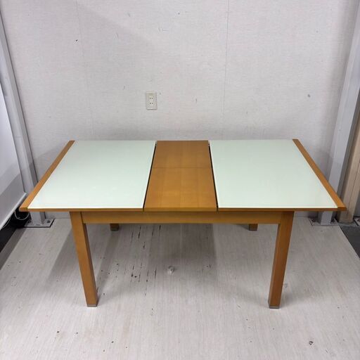 ニトリ 伸長式 ガラステーブル ブラック ※値引相談可 ニトリ 伸長式