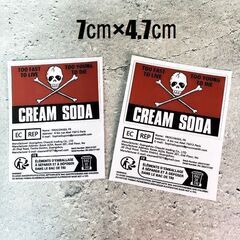 2枚セット【新品】CREAM SODA/クリームソーダ 小型ステッカー