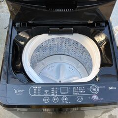 【さらに値下げしました！】2022年製　6.0kg　洗濯機　ブラック　宮城県内配送搬入設置相談可の画像