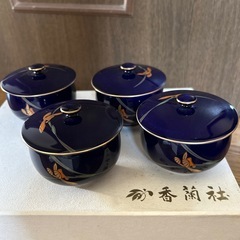 香蘭社　蓋つき湯呑