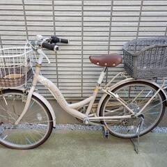 イオンバイク マハロ 6段変速 22型 自転車 前後カゴ付き