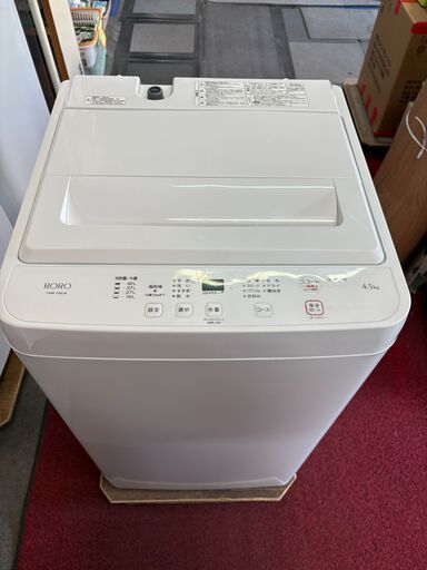 RORO 洗濯機　4.5㎏　2024年式 新品同様品ヤマダ電機RORO洗濯機4.5㎏2024年モデル使用数回