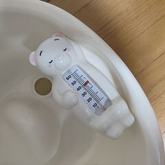 ベビーバスと水温計の画像