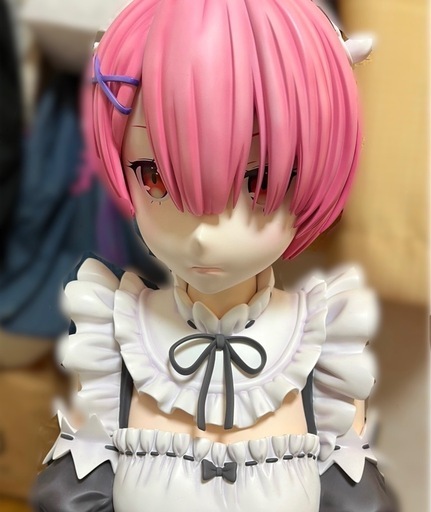 フィギュア　[破損品] ラム 胸像 「Re：ゼロから始める異世界生活」 1/1 ポリレジン製塗装済み完成品 F：NEX限定 F:NEX(フェネクス) / Re:ゼロから始める異世界生活 レム 1/1
