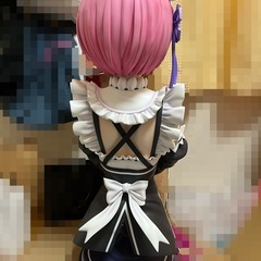フィギュア　[破損品] ラム 胸像 「Re：ゼロから始める異世界生活」 1/1 ポリレジン製塗装済み完成品 F：NEX限定 Re:ゼロから始める異世界生活』レムに続きラムの1/1スケール胸像