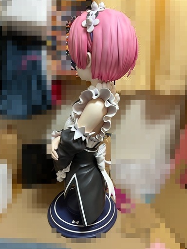 フィギュア　[破損品] ラム 胸像 「Re：ゼロから始める異世界生活」 1/1 ポリレジン製塗装済み完成品 F：NEX限定 Re:ゼロから始める異世界生活』レムに続きラムの1/1スケール胸像