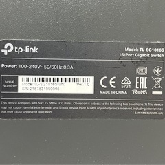TP-Link スイッチングハブ ギガ 16ポート 金属筐体 アンマネージ TL-SG1016Sの画像