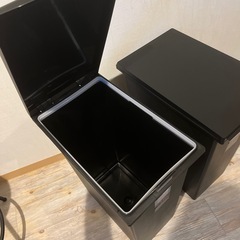 45Lゴミ箱(ブラック)/2個セットの画像