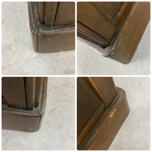 アンティーク静物台美術置き台家具 大理石収納スペースあり