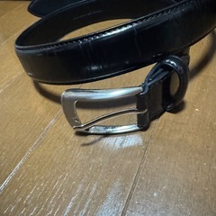 メンズ　ベルト　レザー　ブラックの画像