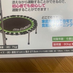 Be Active(ビーアクティブ)  ハンドル付 トランポリンDXの画像
