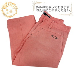 オークリー OAKLEY パンツ 千鳥柄 ゴルフパンツ レッド